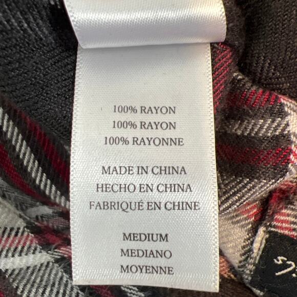 Rails Women’s Plaid Rayon Button Up Shirt Soft Flannel Feel Size M Fall Winter - Picture 8 of 10